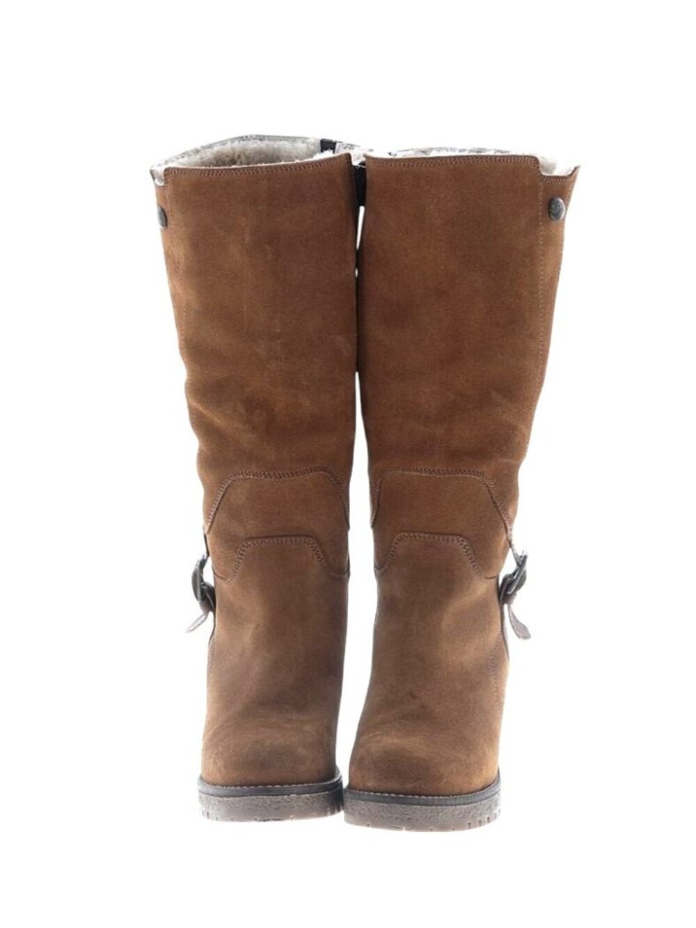 Overland Major Shearling-Lined Waterproof Suede Boots Tan W's 40 - Picture 10 of 14